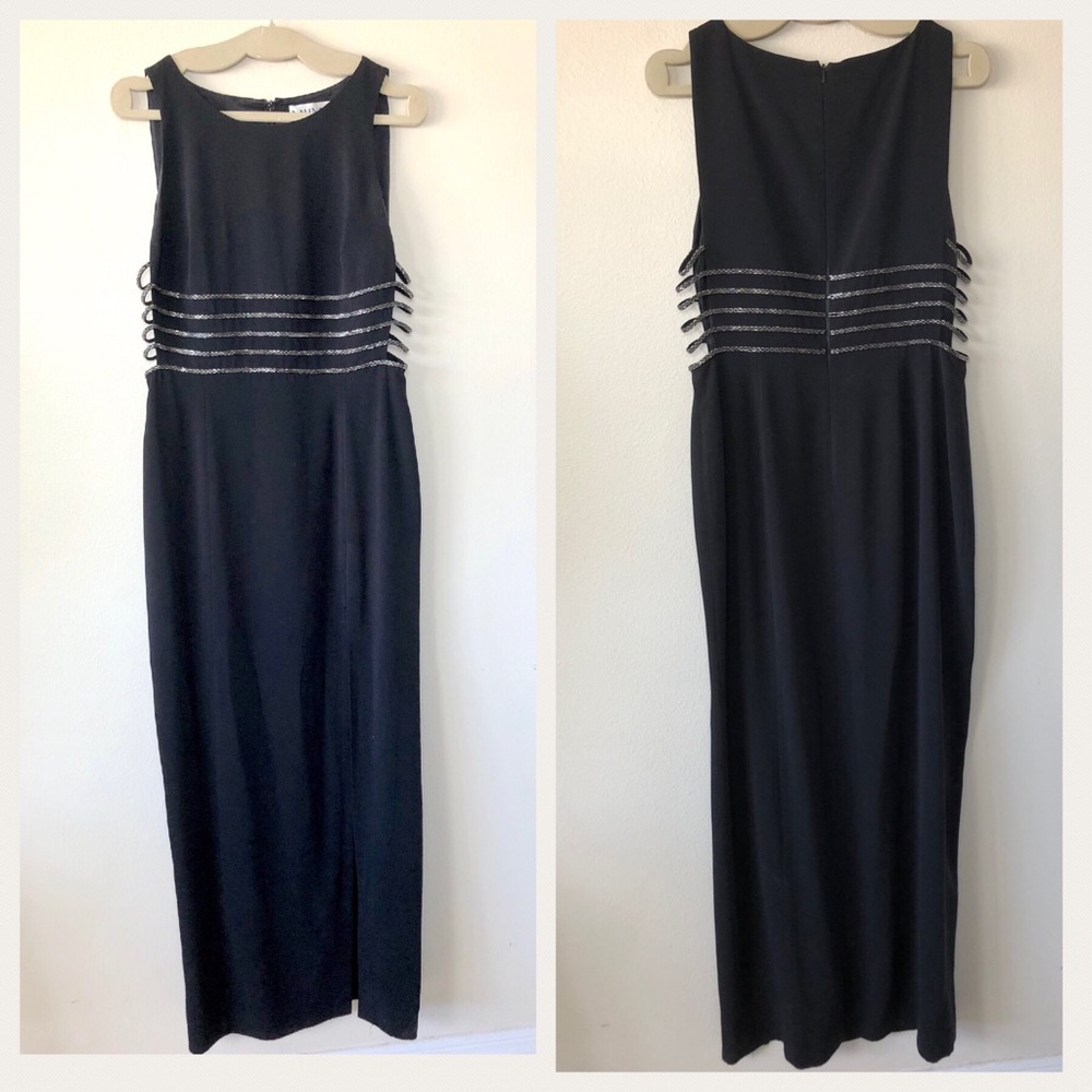 Nah Nah Collection Black Charcoal Gown Size 14